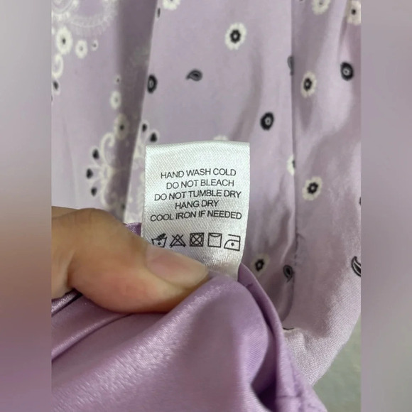 Lovers + Friends Light Purple Bandana Barton Mini Dress Women’s Small Summer - Picture 11 of 16